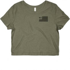 Ladies Slim Fit Crop Top Tee