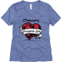 Ladies Relaxed Fit Super Soft Triblend V-Neck Tee