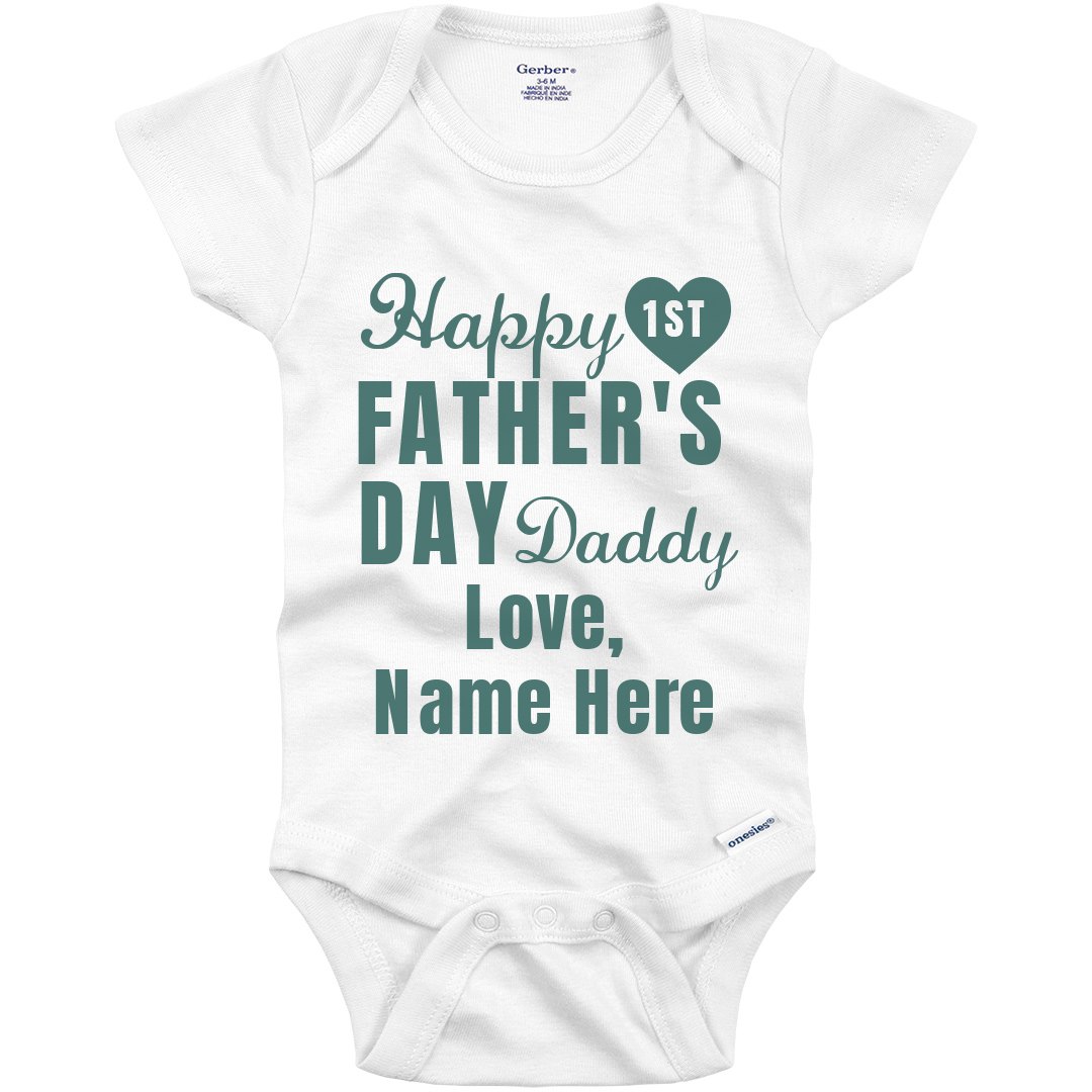 Cub First Father/'s day Baby Shirt- Romper Personalized Cubs FIRST FATHER/'S DAY Infant Bodysuit Father/'s Day Infant Onepiece Custom