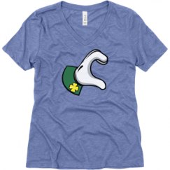 Ladies Relaxed Fit Super Soft Triblend V-Neck Tee