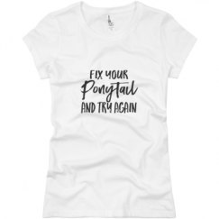 Ladies Slim Fit Basic Promo Jersey Tee