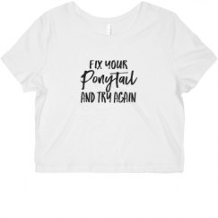 Ladies Slim Fit Crop Top Tee