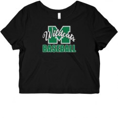 Ladies Slim Fit Crop Top Tee