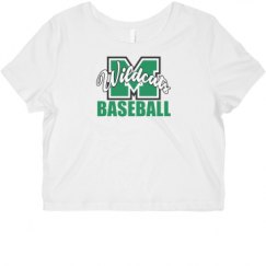 Ladies Slim Fit Crop Top Tee