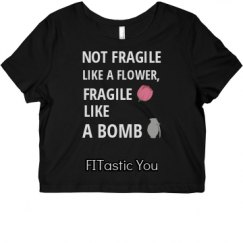 Ladies Slim Fit Crop Top Tee