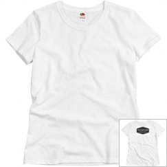 ladies t double logos 