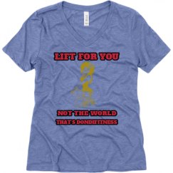 Ladies Relaxed Fit Super Soft Triblend V-Neck Tee