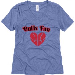 Ladies Relaxed Fit Super Soft Triblend V-Neck Tee