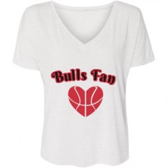 Ladies Flowy Slouchy V-Neck Tee