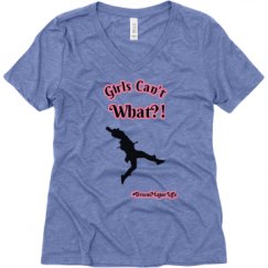 Ladies Relaxed Fit Super Soft Triblend V-Neck Tee