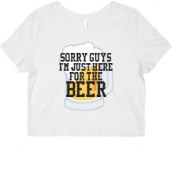 Ladies Slim Fit Crop Top Tee