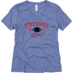 Ladies Relaxed Fit Super Soft Triblend V-Neck Tee