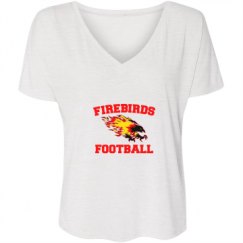 Ladies Flowy Slouchy V-Neck Tee