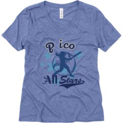 Ladies Relaxed Fit Super Soft Triblend V-Neck Tee