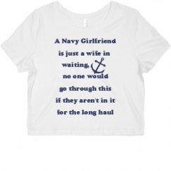 Ladies Slim Fit Crop Top Tee