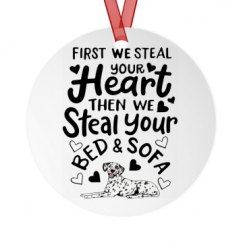 Metal Round Christmas Ornament