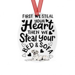 Metal Oval Christmas Ornament