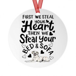 Metal Round Christmas Ornament