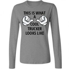 Ladies Relaxed Fit Basic Long Sleeve Tee