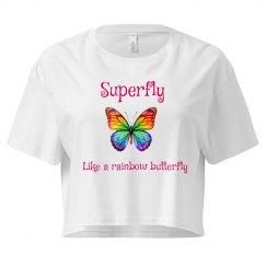 Superfly butterfly crop top