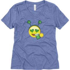 Ladies Relaxed Fit Super Soft Triblend V-Neck Tee