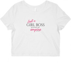 Ladies Slim Fit Crop Top Tee