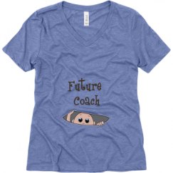 Ladies Relaxed Fit Super Soft Triblend V-Neck Tee