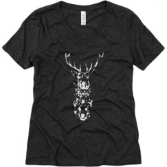 Ladies Relaxed Fit Super Soft Triblend V-Neck Tee