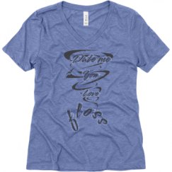 Ladies Relaxed Fit Super Soft Triblend V-Neck Tee