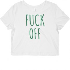 Ladies Slim Fit Crop Top Tee