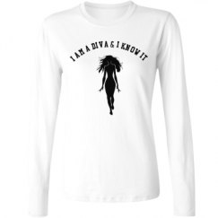 Ladies Relaxed Fit Basic Long Sleeve Tee