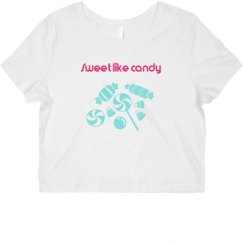 Ladies Slim Fit Crop Top Tee