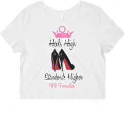 Ladies Slim Fit Crop Top Tee