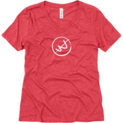 Ladies Relaxed Fit Super Soft Triblend V-Neck Tee