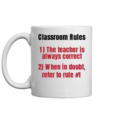 classroom rules mug