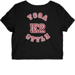 Ladies Slim Fit Crop Top Tee