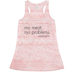 mo meat... racerback tank