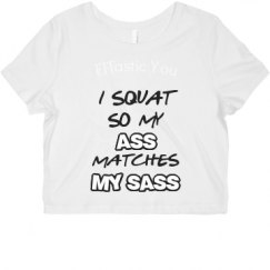 Ladies Slim Fit Crop Top Tee