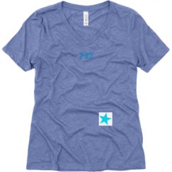 Ladies Relaxed Fit Super Soft Triblend V-Neck Tee