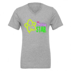 Unisex CVC Jersey V-Neck T-Shirt