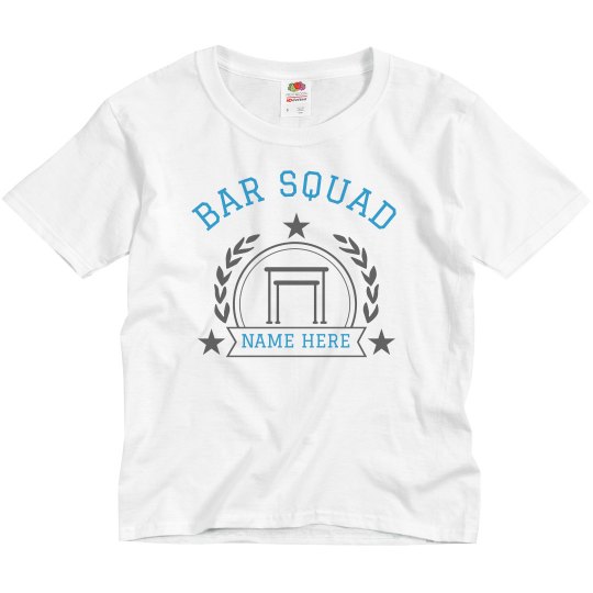 Custom Bar Squad Gymnastics Tee - Youth 