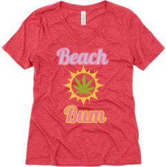 Ladies Relaxed Fit Super Soft Triblend V-Neck Tee