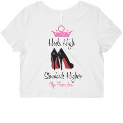 Ladies Slim Fit Crop Top Tee