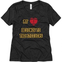 Ladies Relaxed Fit Super Soft Triblend V-Neck Tee