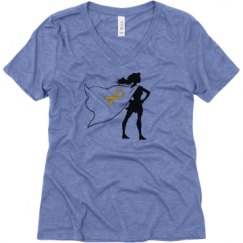 Ladies Relaxed Fit Super Soft Triblend V-Neck Tee