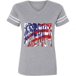 Ladies Relaxed Fit Vintage Sports Tee