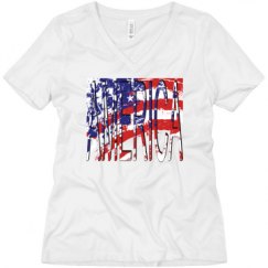 Ladies Relaxed Fit V-Neck Tee