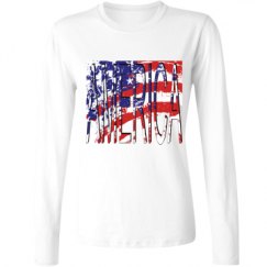 Ladies Relaxed Fit Basic Long Sleeve Tee