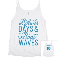 LAKE DAYS & BOAT WAVES TANK TOP