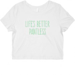 Ladies Slim Fit Crop Top Tee